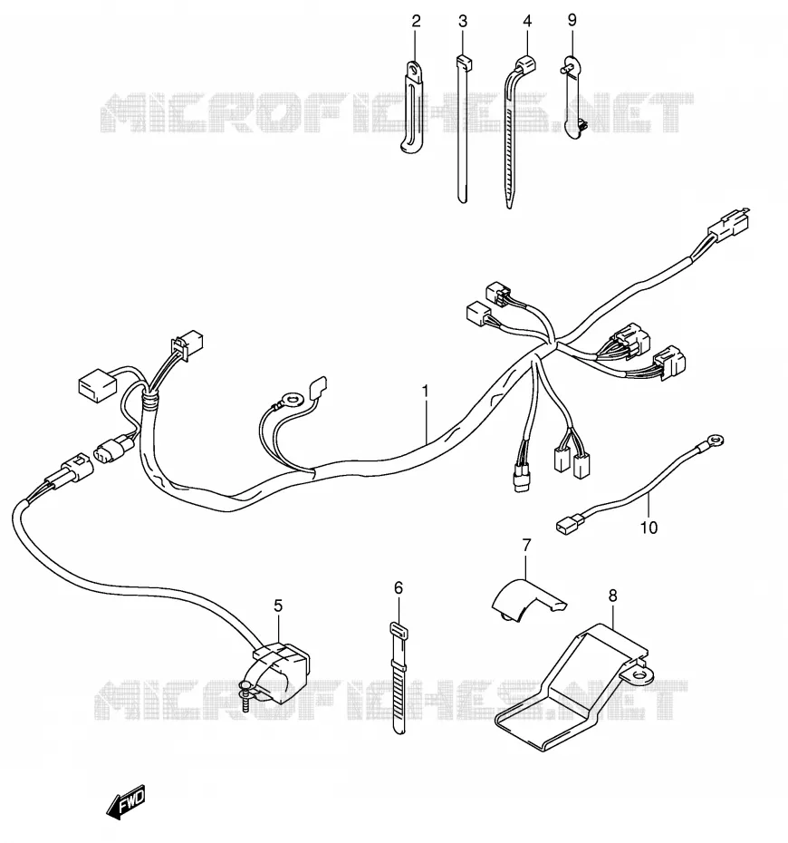 FAISCEAU ELECTRIQUE (DR-Z400Y/K1/K2/K3/K4) Suzuki MOTO 400 DR-Z 2000  DR-Z400EY(E1)