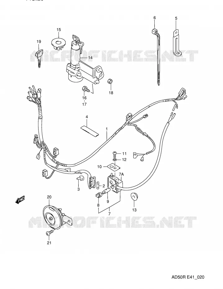 FAISCEAU ELECTRIQUE Suzuki SCOOTER 50 AD 1994  AD50R(E41)