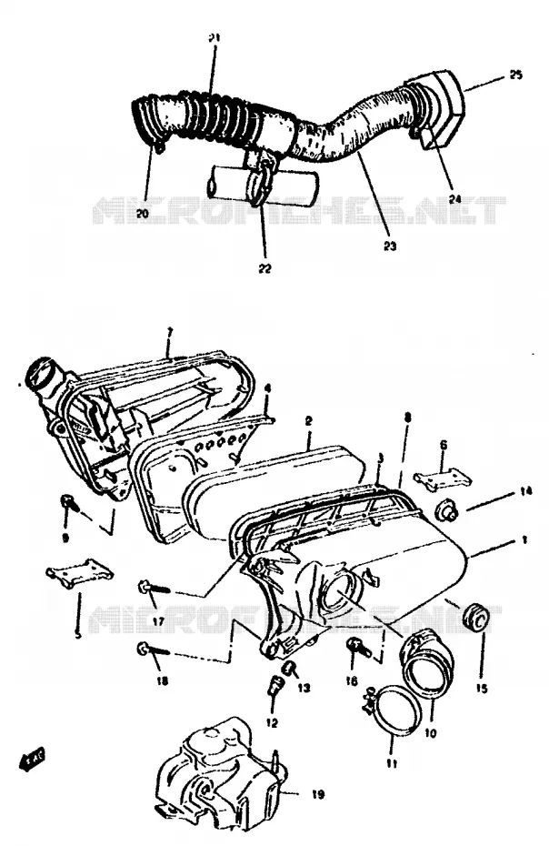 FILTRE A AIR (P53) Suzuki SCOOTER 50 ADDRESS 1992  AH50N(N/R)