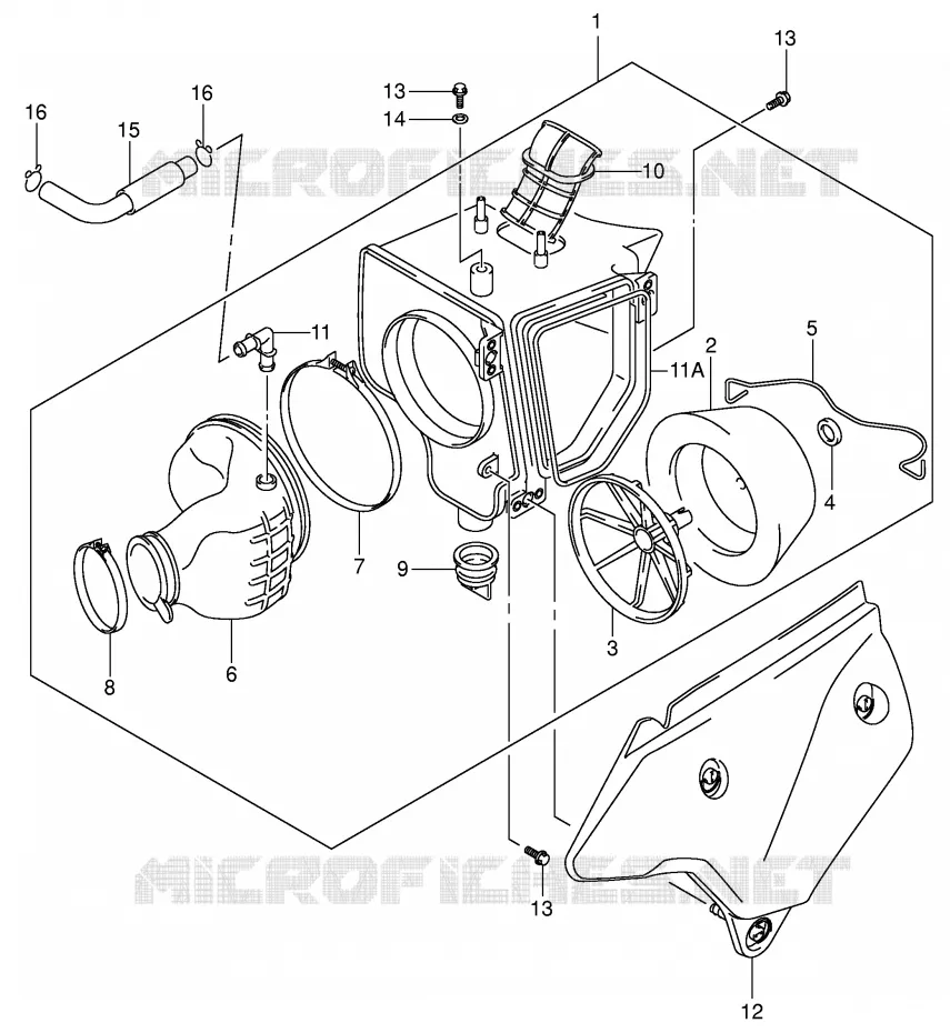 FILTRE A AIR Suzuki MOTO 400 DR-Z 2000  DR-Z400SY(E3/E28)