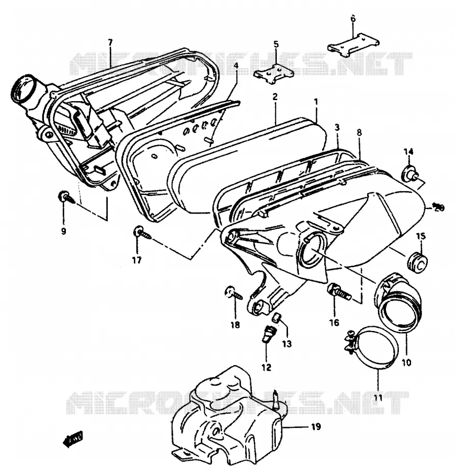FILTRE A AIR Suzuki SCOOTER 50 AP 1995  AP50S(R/S/T)