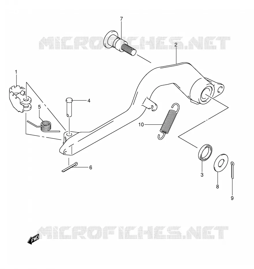 FREIN ARRIERE (SANS E24) Suzuki MOTO 400 DR-Z 2006  DR-Z400EK6(E1)