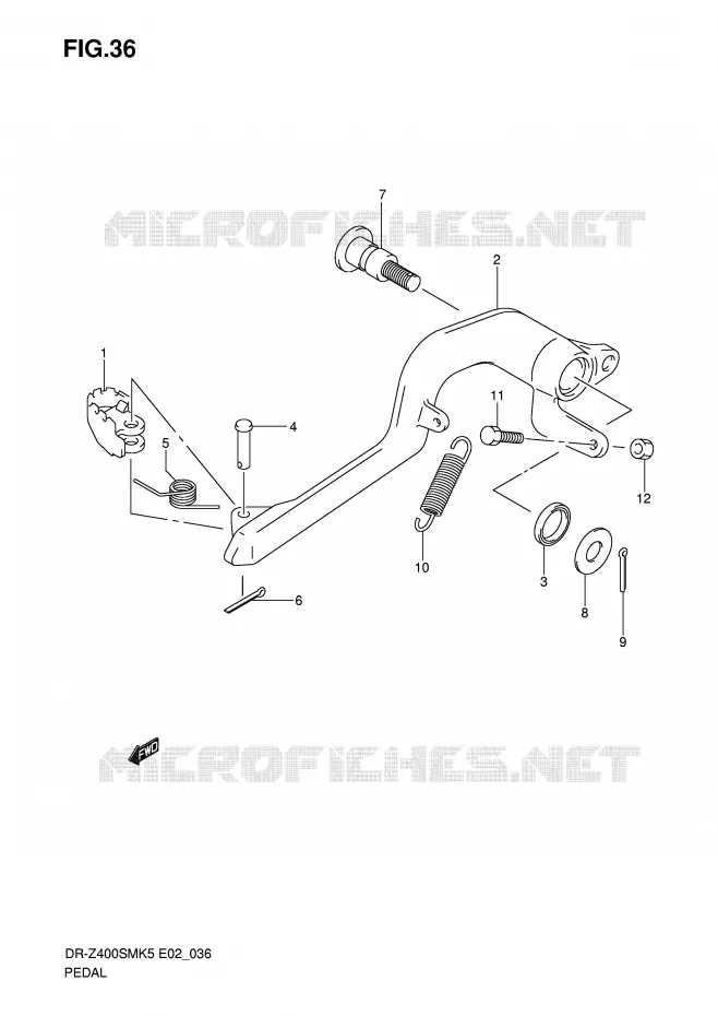 FREIN ARRIERE Suzuki MOTO 400 DR-Z 2007  DR-Z400SMUK7(E2)