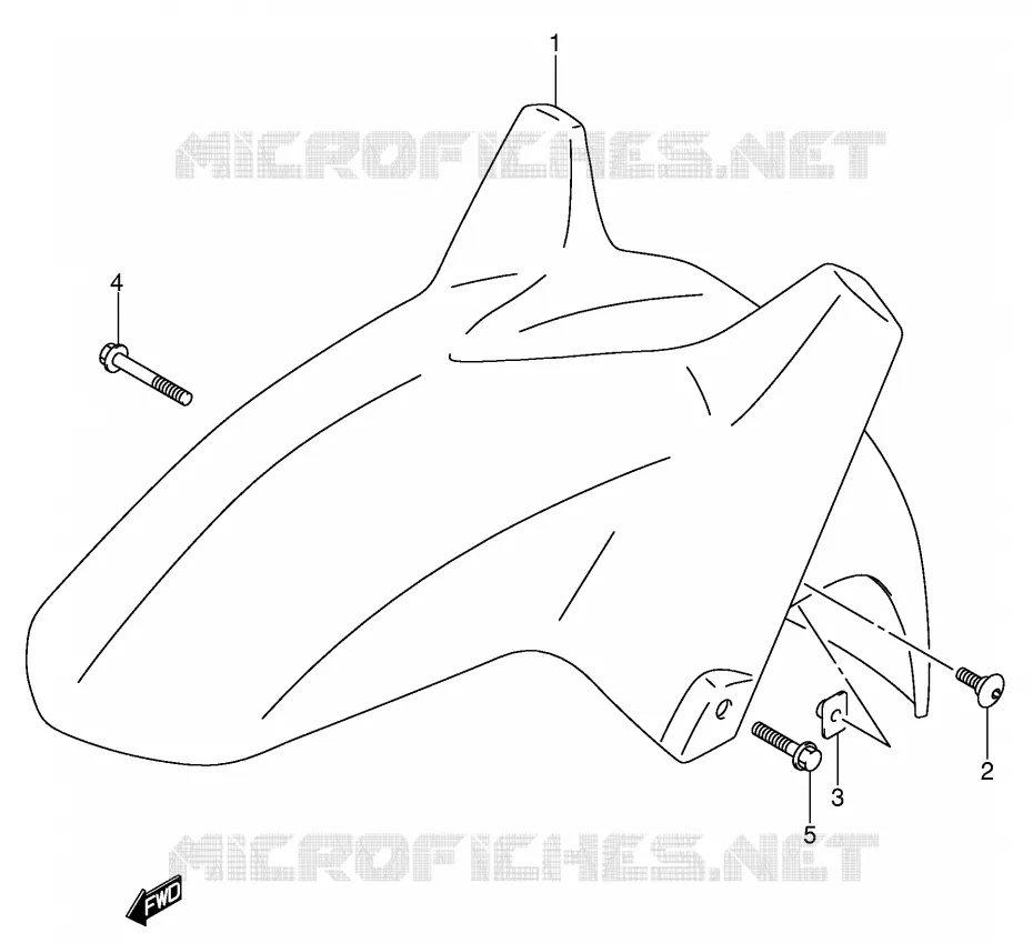 GARDE BOUE AVANT Suzuki MOTO 1000 V-STROM 2006  DL1000K6(E2)