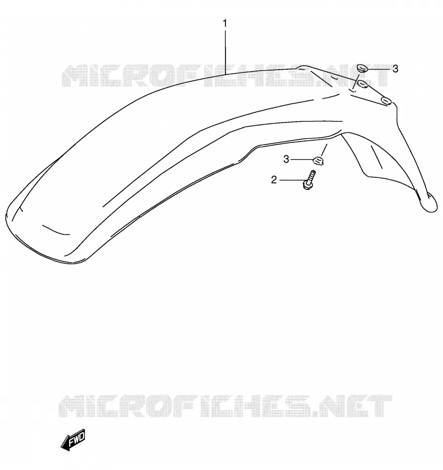 GARDE BOUE AVANT Suzuki MOTO 125 DF 2000  DF125EY(E4)