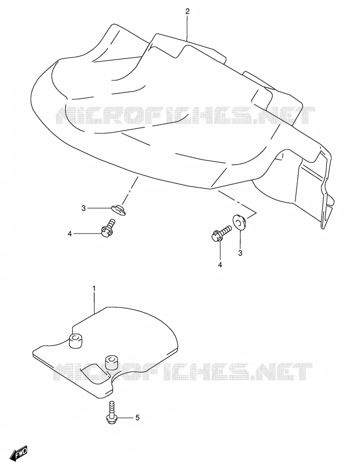GARDE BOUE AVANT Suzuki SCOOTER 100 ADDRESS 1993  AG100P(E71)