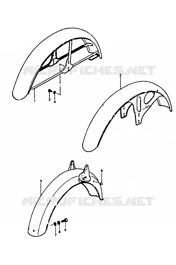 GARDE BOUE Suzuki MOTO 100 A100 1990  A100L(K/L/M/N/4)