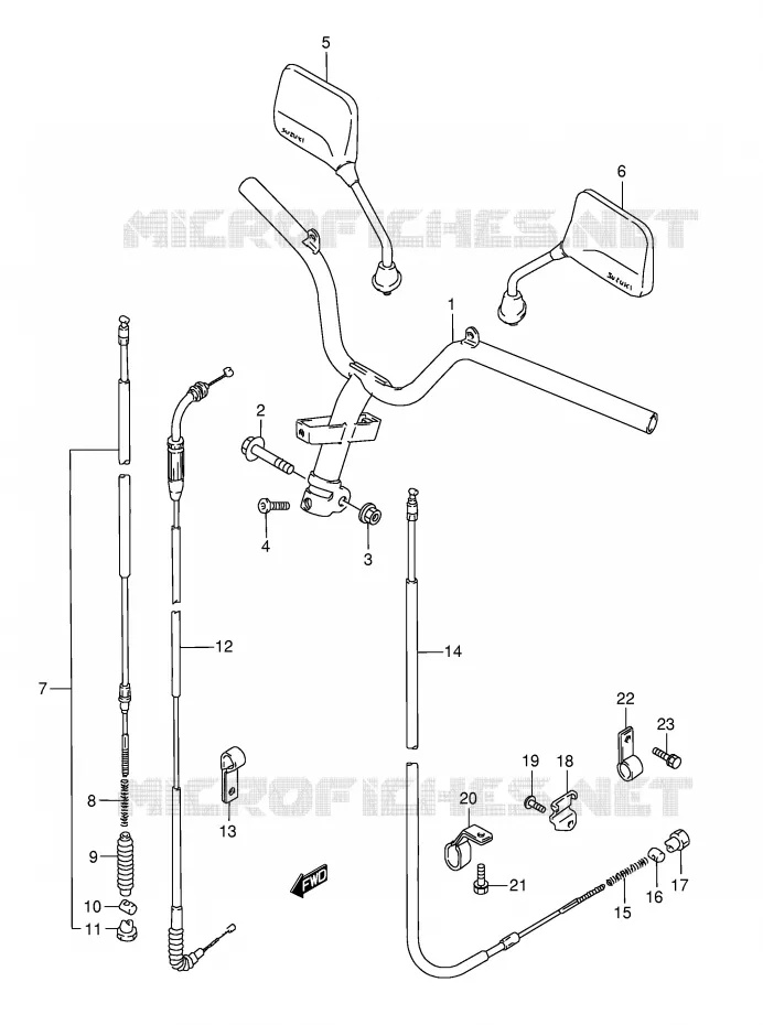GUIDON (E1,P37) Suzuki SCOOTER 50 AE 1990  AE50L(E1)