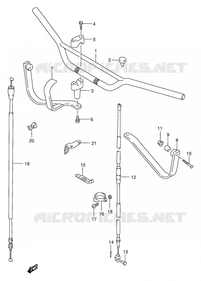 GUIDON Suzuki MOTO 200 DF 1997  DF200EV