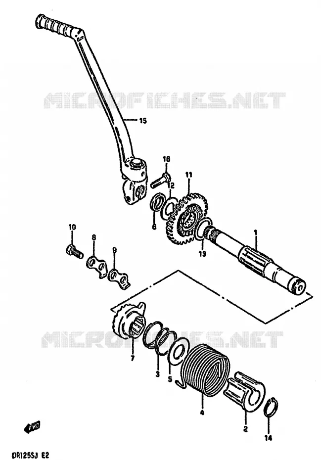 KICK Suzuki MOTO 125 DR 1987  DR125SH(F/H/J)