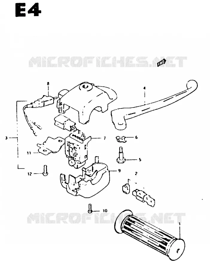 LEVIER DE FREIN AVANT - INTERRUPTEUR (CS50DD, CS50GD) Suzuki SCOOTER 80 CS 1982  CS50Z(Z/D)