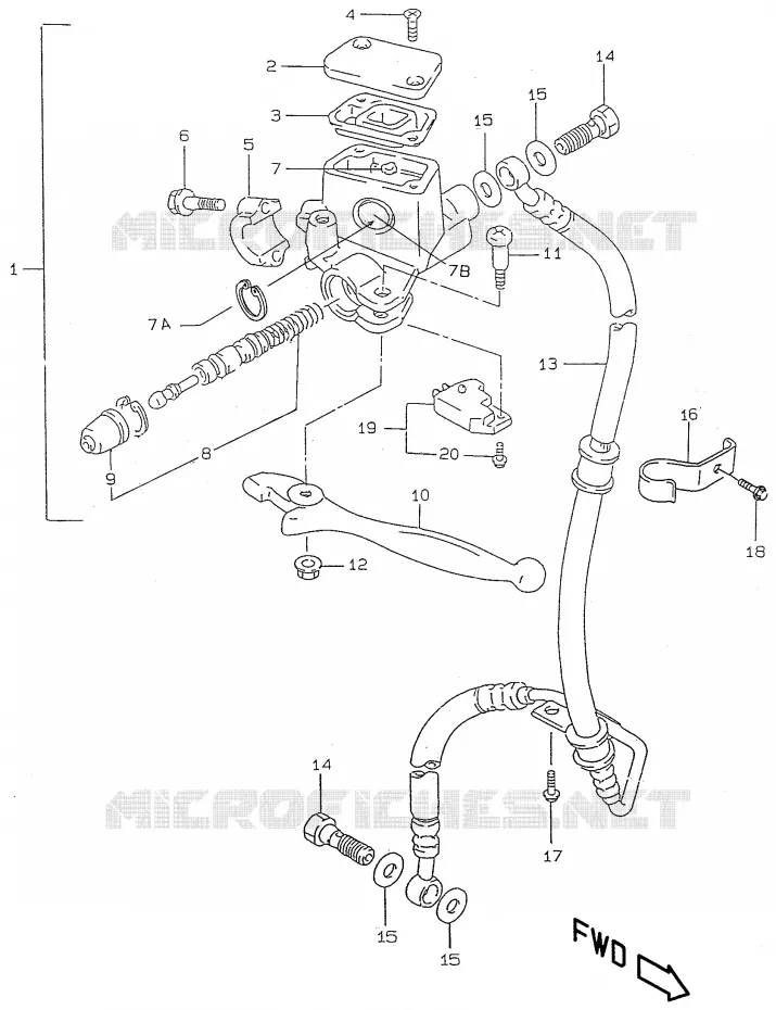 MAITRE CYLINDRE AVANT (MAGURA) Suzuki SCOOTER 50 KATANA 2000  AY50WY(V/W/X/Y)