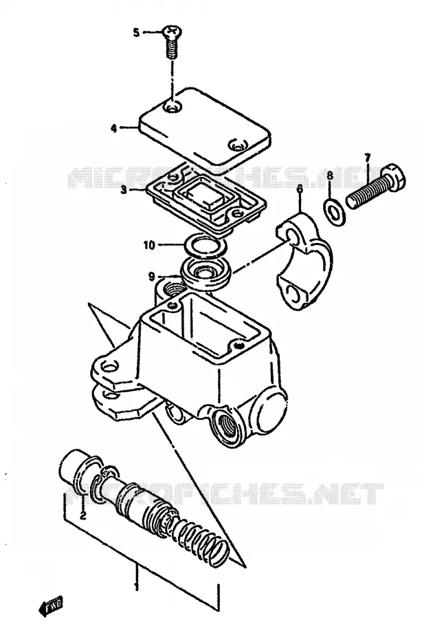 MAITRE CYLINDRE AVANT Suzuki MOTO 125 DR 1985  DR125SF(F/H/J)
