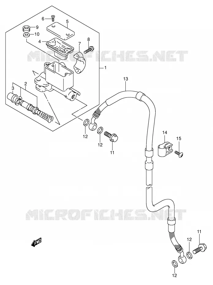 MAITRE CYLINDRE AVANT Suzuki MOTO 400 DR-Z 2007  DR-Z400SK7(E2)