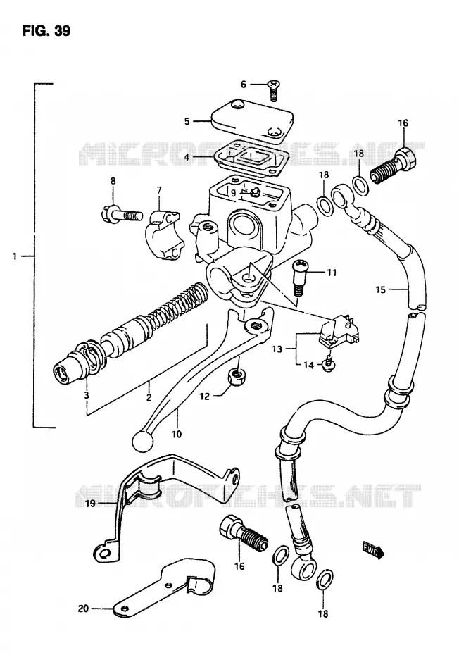 MAITRE CYLINDRE AVANT Suzuki SCOOTER 50 AP 2007  AP507(T/7/V)
