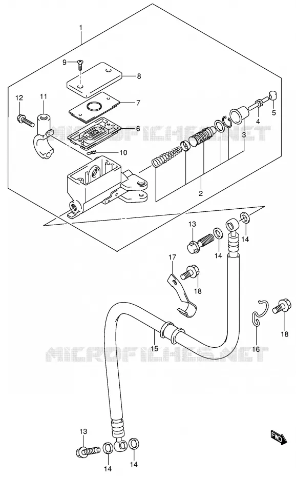 MAITRE CYLINDRE D'EMBRAYAGE Suzuki MOTO 1000 V-STROM 2003  DL1000K3(E2)