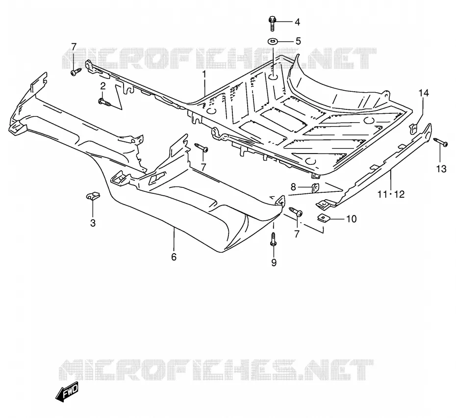 MARCHE PIEDS (MODELE V/X/Y) Suzuki SCOOTER 100 ADDRESS 1999  AG100X(E71)