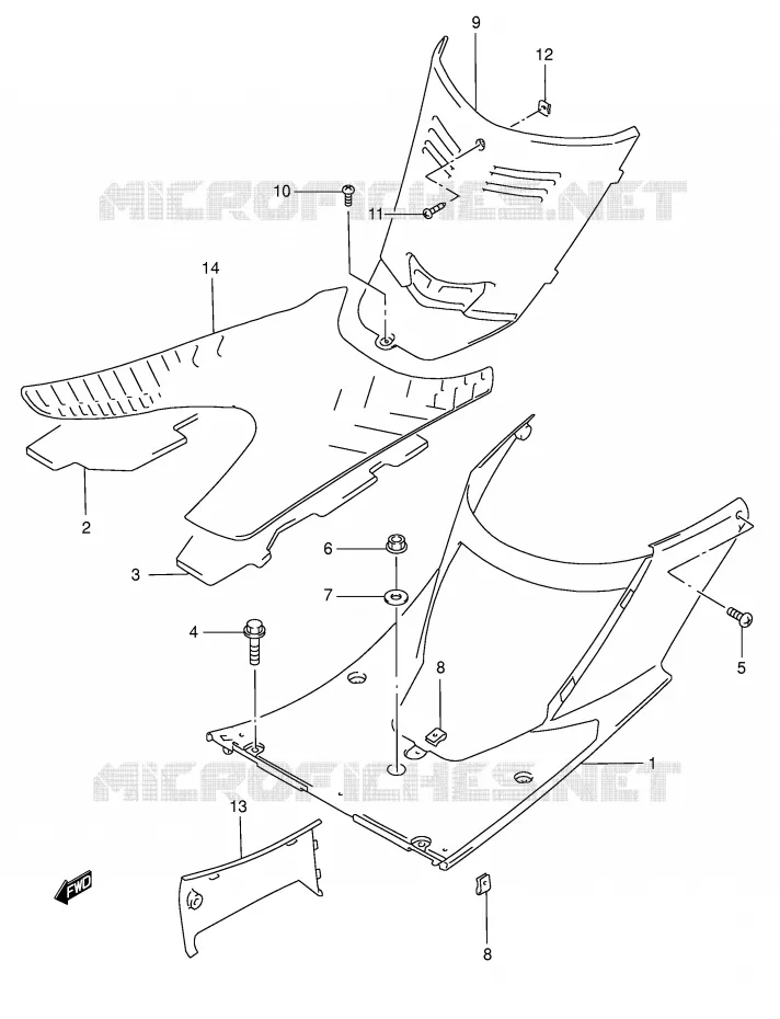 MARCHE PIEDS (MODELE X/Y) Suzuki SCOOTER 125 BURGMAN 1999  AN125UX(E2)