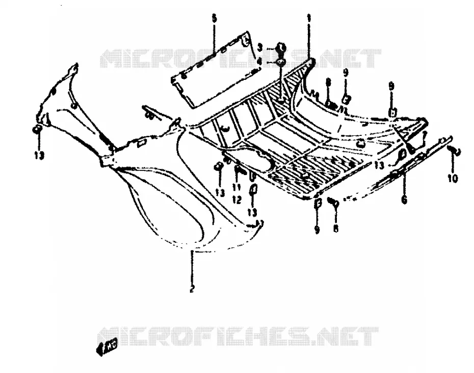 MARCHE PIEDS Suzuki SCOOTER 50 ADDRESS 1994  AH50R(N/R)