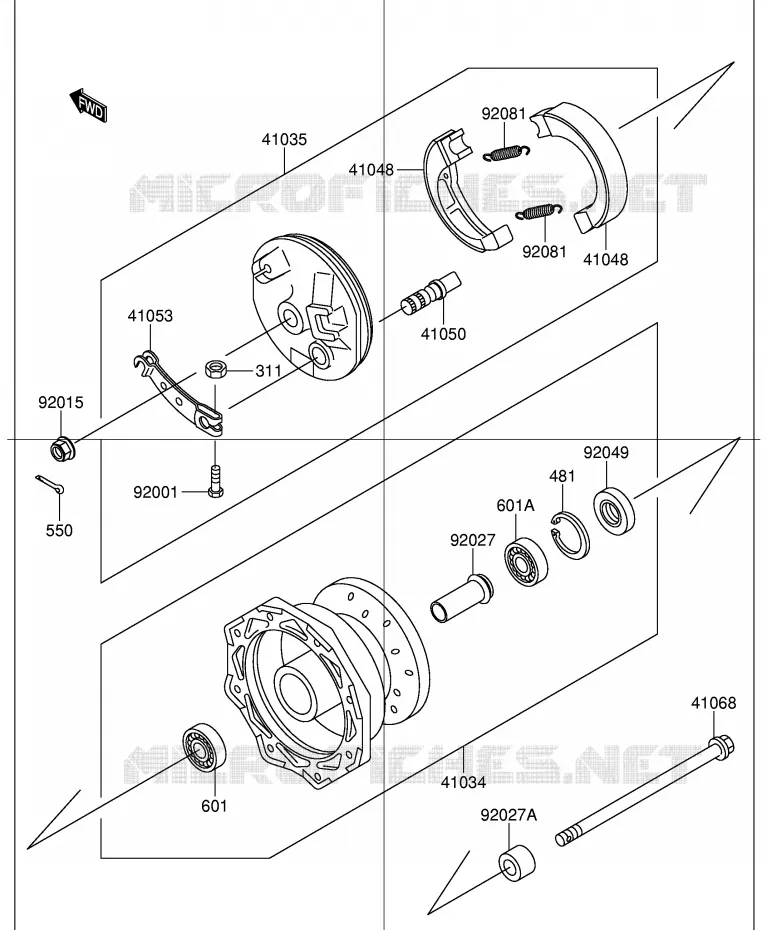MOYEU AVANT Suzuki MOTO 110 DR-Z 2003  DR-Z110K3(E28)