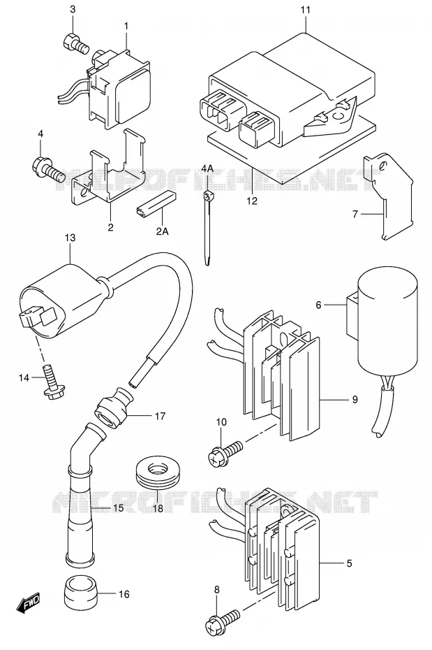 PARTIE ELECTRIQUE Suzuki MOTO 400 DR-Z 2002  DR-Z400K2(E1)