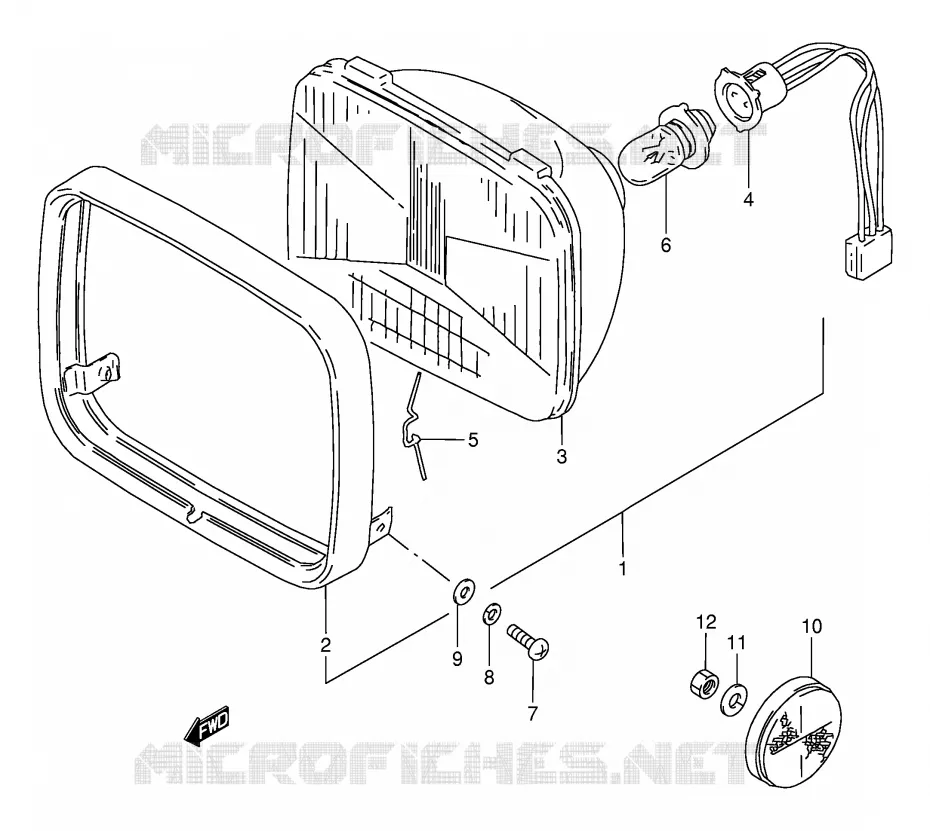 PHARE Suzuki MOTO 120 BX 1995  BX120S(P97)