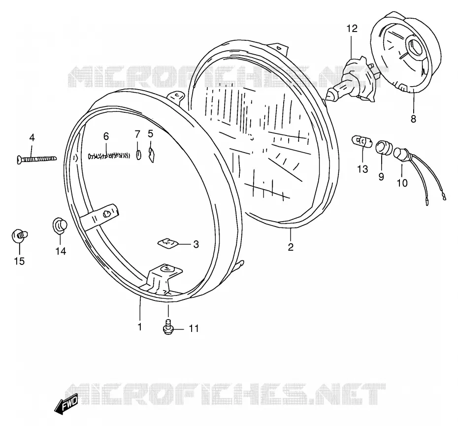 PHARE Suzuki MOTO 125 DF 1999  DF125EX(E4)
