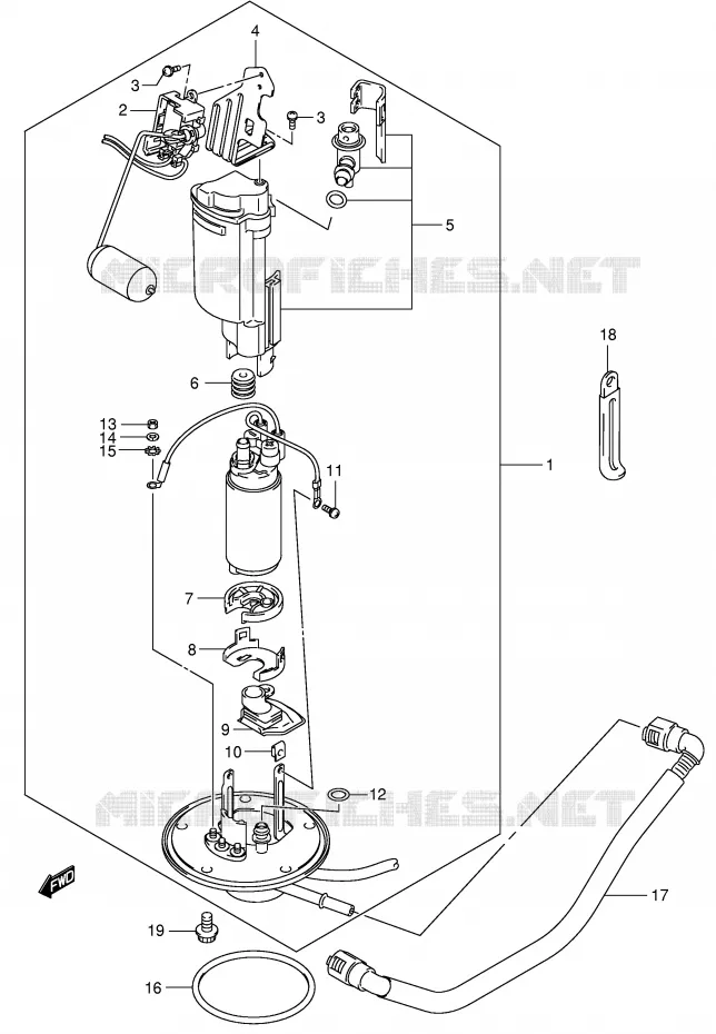 POMPE A ESSENCE (MODELE K2/K3) Suzuki MOTO 1000 V-STROM 2002  DL1000K2(E2)