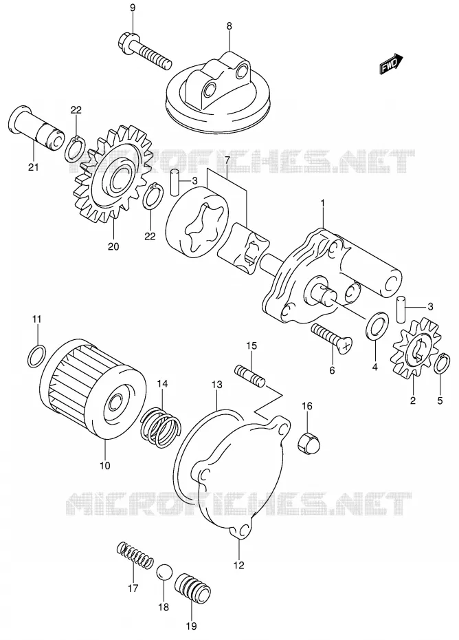 POMPE A HUILE Suzuki MOTO 400 DR-Z 2004  DR-Z400EK4(E1)