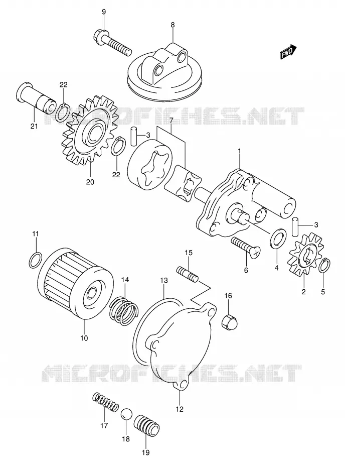 POMPE A HUILE Suzuki MOTO 400 DR-Z 2005  DR-Z400SK5(E2)