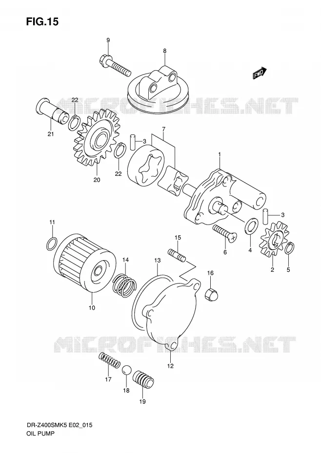 POMPE A HUILE Suzuki MOTO 400 DR-Z 2006  DR-Z400SMUK6(E2)