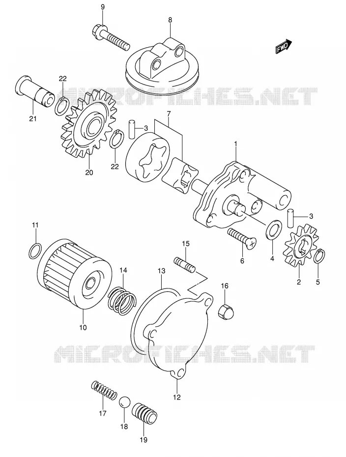 POMPE A HUILE Suzuki MOTO 400 DR-Z 2007  DR-Z400EK7(E1)