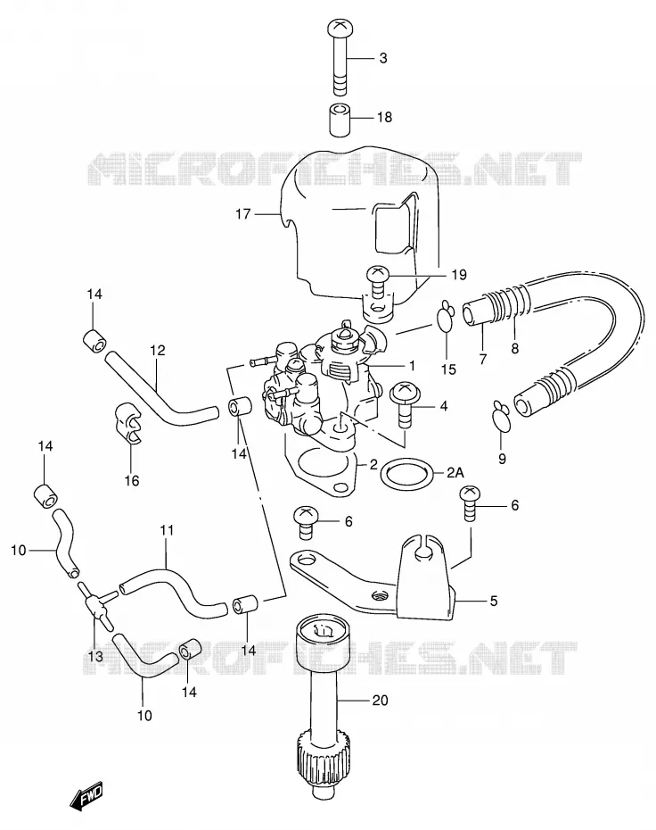 POMPE A HUILE Suzuki SCOOTER 100 ADDRESS 2000  AG100Y(E71)