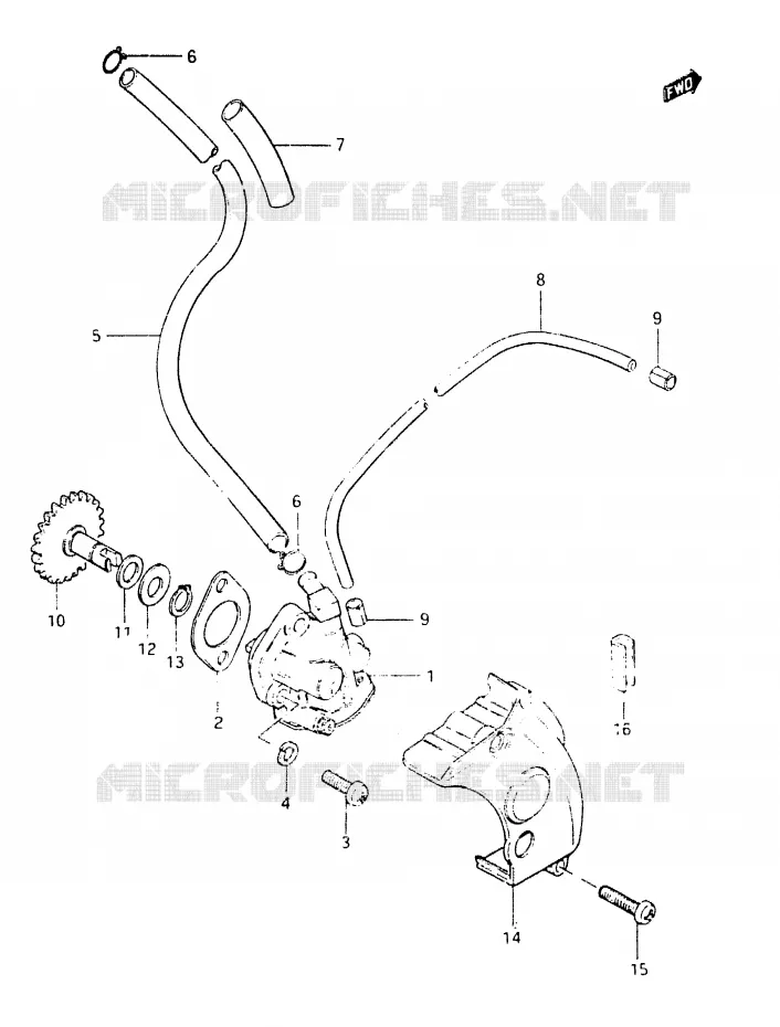 POMPE A HUILE Suzuki SCOOTER 50 CL 1983  CL50D(D)