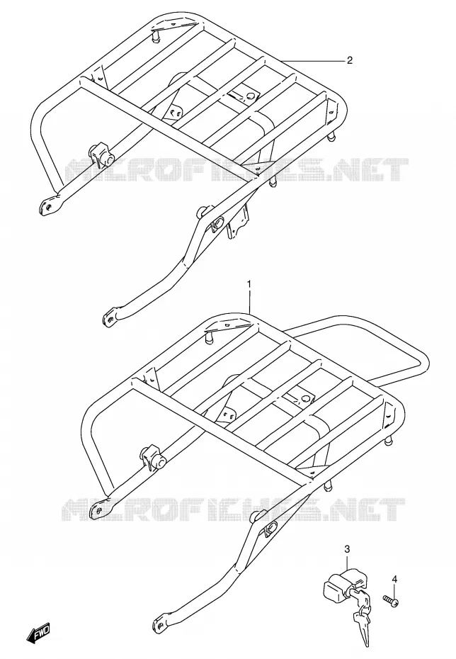 PORTE PAQUET Suzuki MOTO 200 DF 1996  DF200ET(E24)