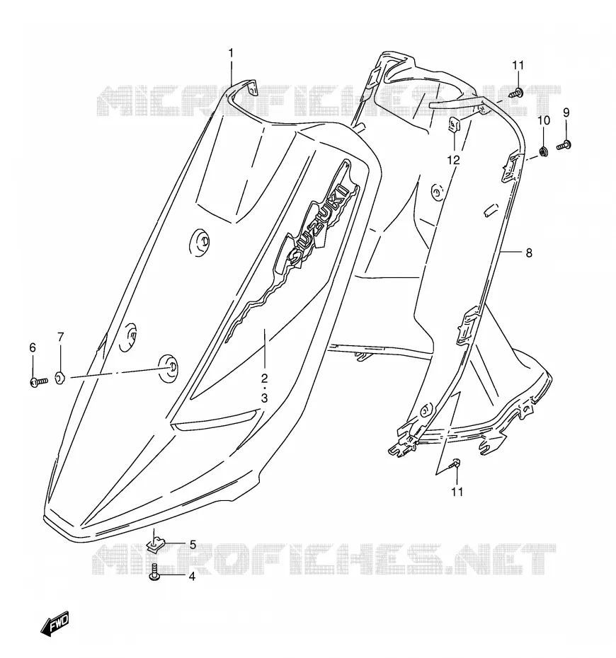PROTEGE JAMBES (MODELE L E4,E21) Suzuki SCOOTER 50 AE 1991  AE50M(E1)