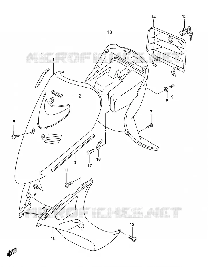 PROTEGE JAMBES (MODELE S) Suzuki SCOOTER 125 BURGMAN 1998  AN125W(E2)