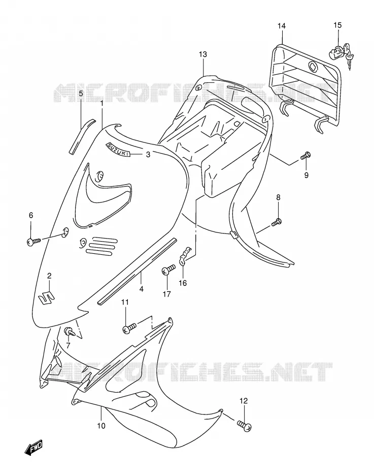 PROTEGE JAMBES (MODELE X/Y) Suzuki SCOOTER 125 BURGMAN 2000  AN125Y(E2)
