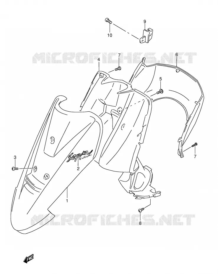 PROTEGE JAMBES Suzuki SCOOTER 50 AJ 1996  AJ50T(E29)