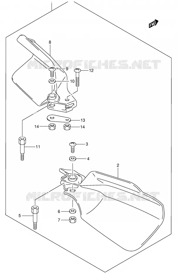 PROTEGES MAINS (MODELE K3 OPT) Suzuki MOTO 400 DR-Z 2003  DR-Z400SK3(E2)