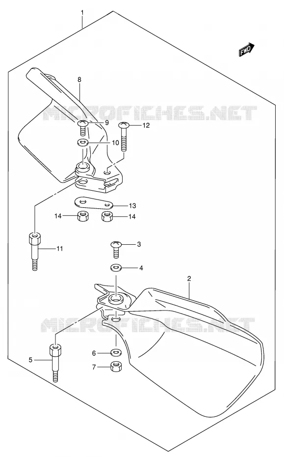 PROTEGES MAINS (MODELE Y/K1/K2 OPT) Suzuki MOTO 400 DR-Z 2002  DR-Z400SK2(E2)