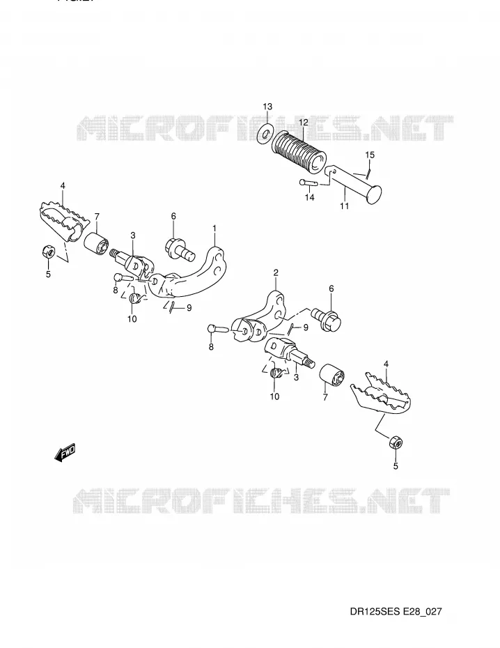 REPOSE PIED Suzuki MOTO 125 DR 1994  DR125SER(E28)