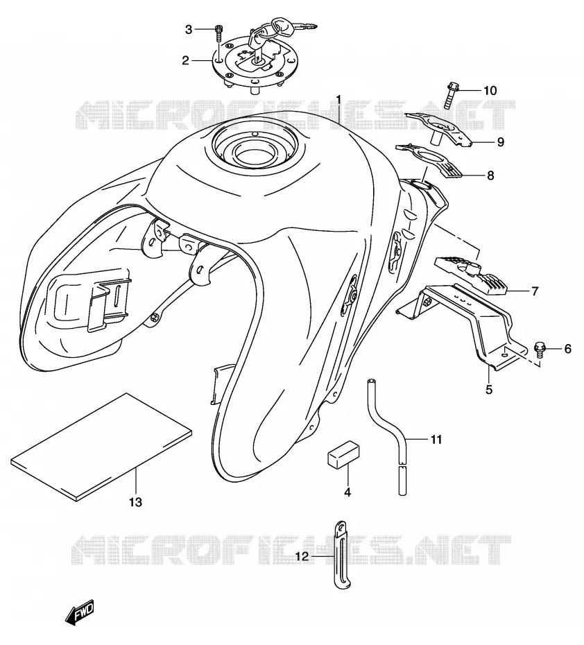 RESERVOIR D'ESSENCE Suzuki MOTO 1000 V-STROM 2002  DL1000K2(E2)