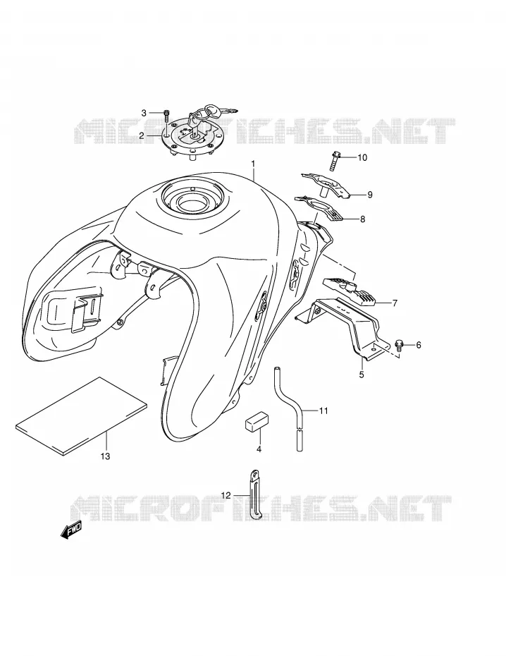 RESERVOIR D'ESSENCE Suzuki MOTO 650 V-STROM 2005  DL650U3K5(E2)