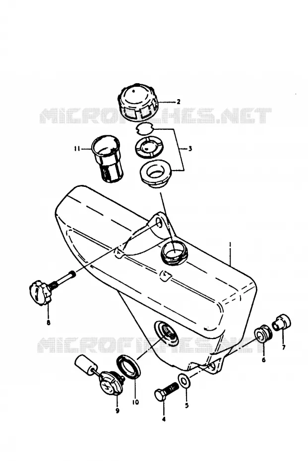 RESERVOIR D'HUILE (A100N) Suzuki MOTO 100 A100 1991  A100M(K/L/M/N/4)