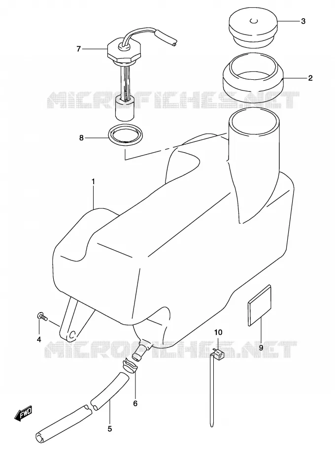 RESERVOIR D'HUILE Suzuki SCOOTER 50 KATANA 2003  AY50WK3(P19)