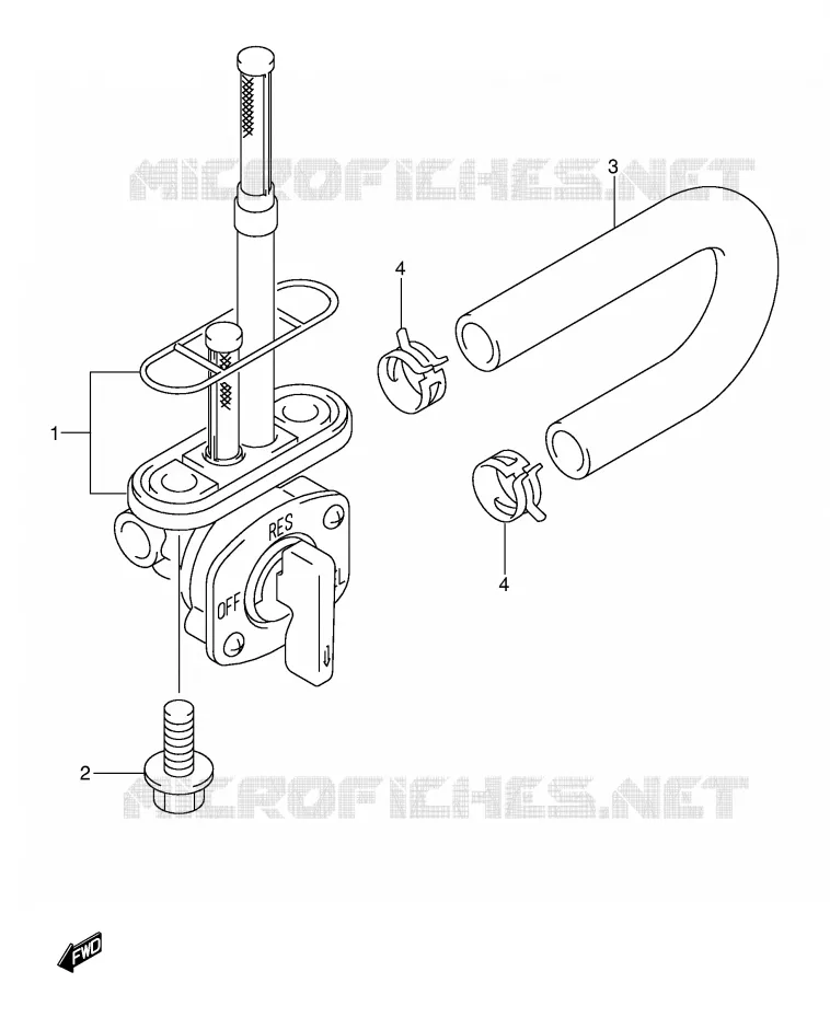 ROBINET D'ESSENCE Suzuki MOTO 125 DR-Z 2004  DR-Z125LK4(E3/E28)