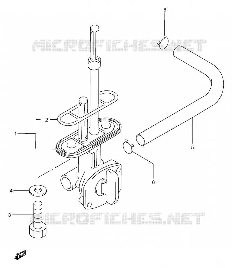 ROBINET D'ESSENCE Suzuki MOTO 200 DF 1997  DF200EV