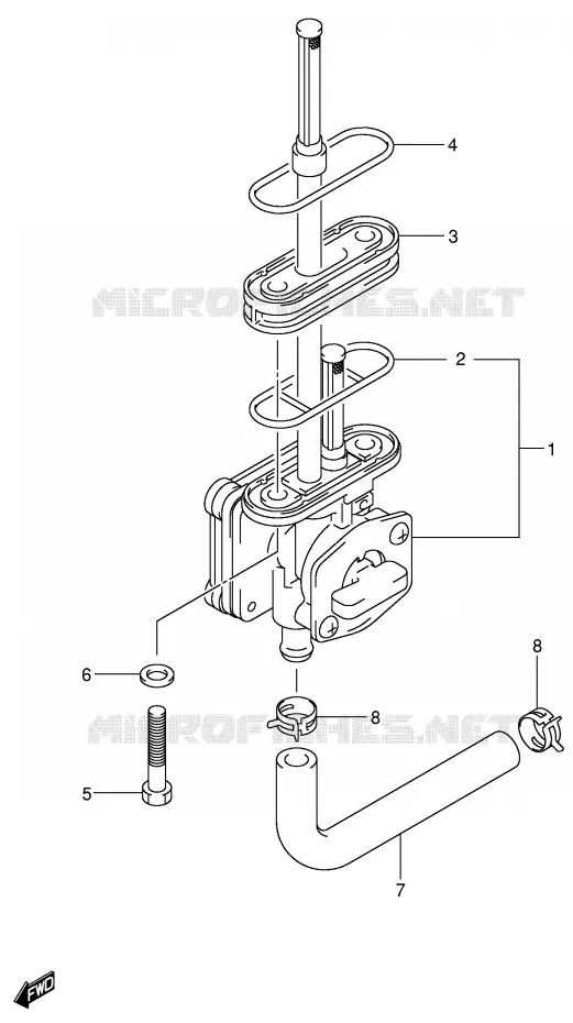 ROBINET D'ESSENCE Suzuki MOTO 400 DR-Z 2002  DR-Z400SK2(E3/E28)