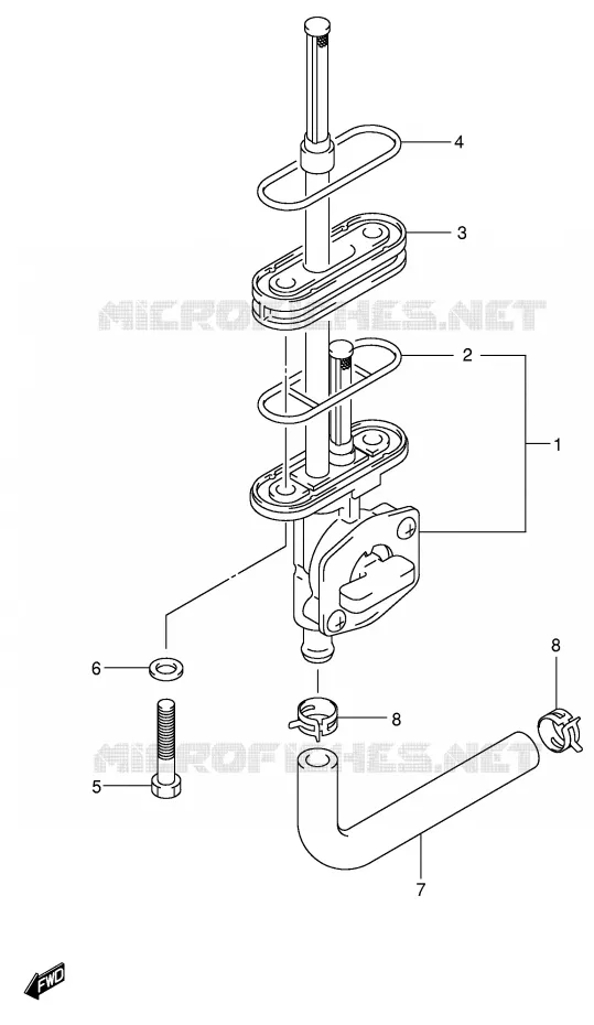 ROBINET D'ESSENCE Suzuki MOTO 400 DR-Z 2004  DR-Z400SK4(E2)